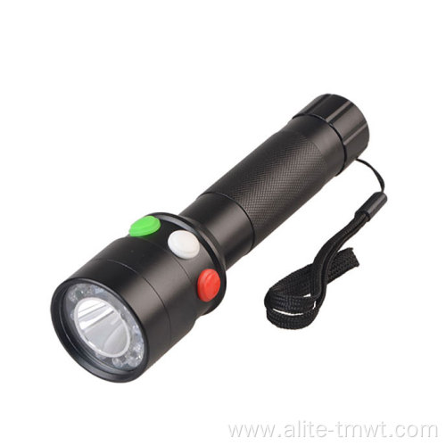 White Red Green 6 Leds Flashlight